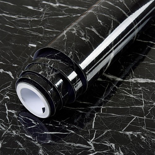 High gloss black marble paper - high,