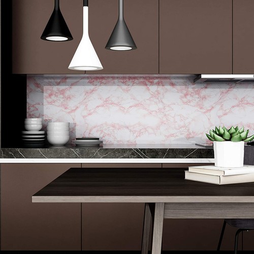Pink marble waterproof - pink,