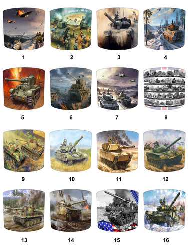 Military army tanks lampshades - military,